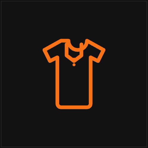 Ilustración de un polo con cuello y espacio para logo en el pecho